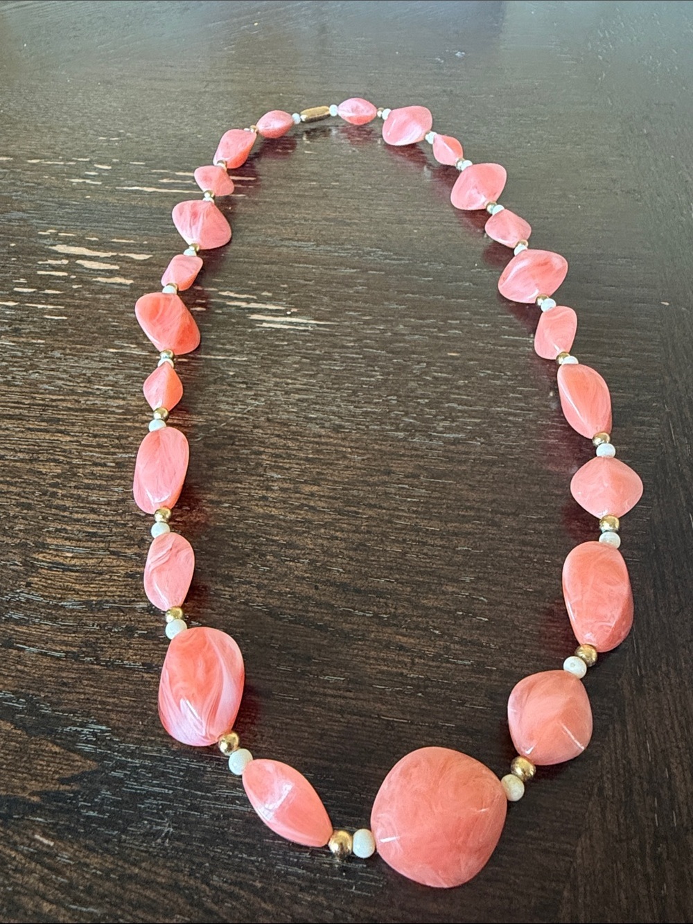 Pink Statement Bead Necklace - Elegant Women’s Jewelry